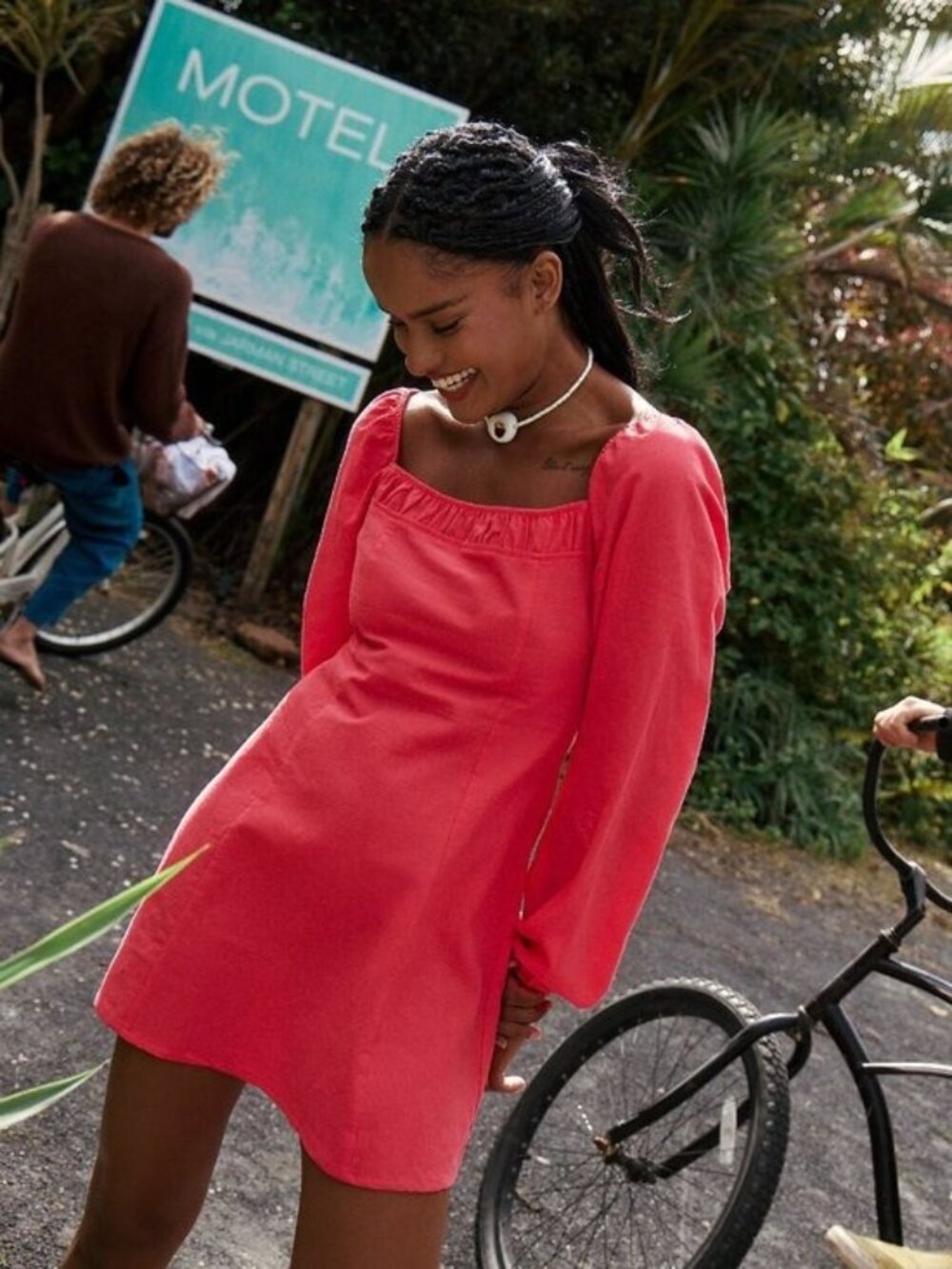 Free People Forget Me Not Mini Dress in Pink - Size S